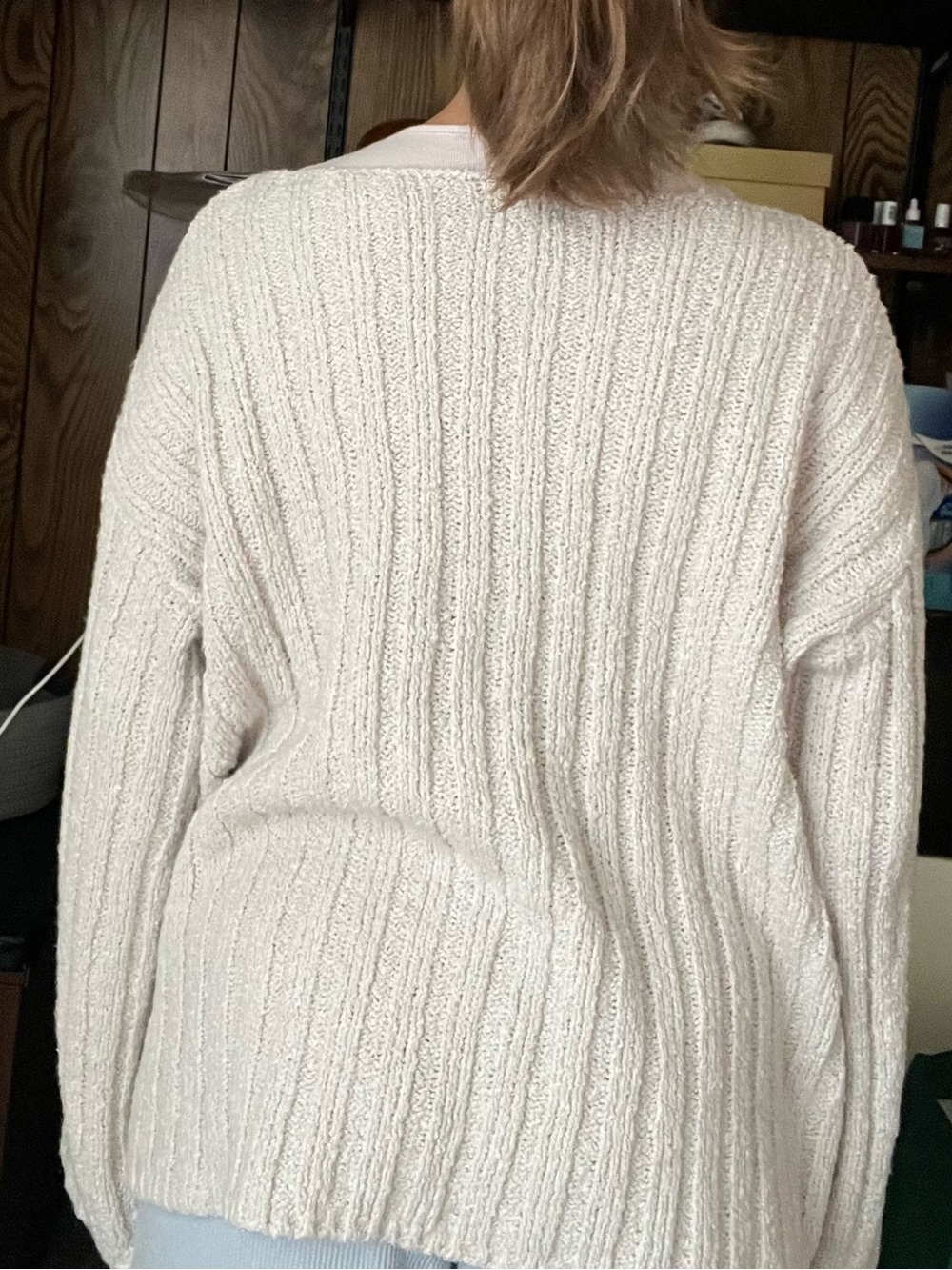 ASOS Cream Ribbed Scoop-Neck Sweater - Picture 9 of 9